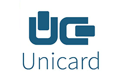 blue logo of unicard